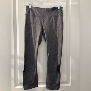 lululemon athletica Black and Heather Gray Activewear Top